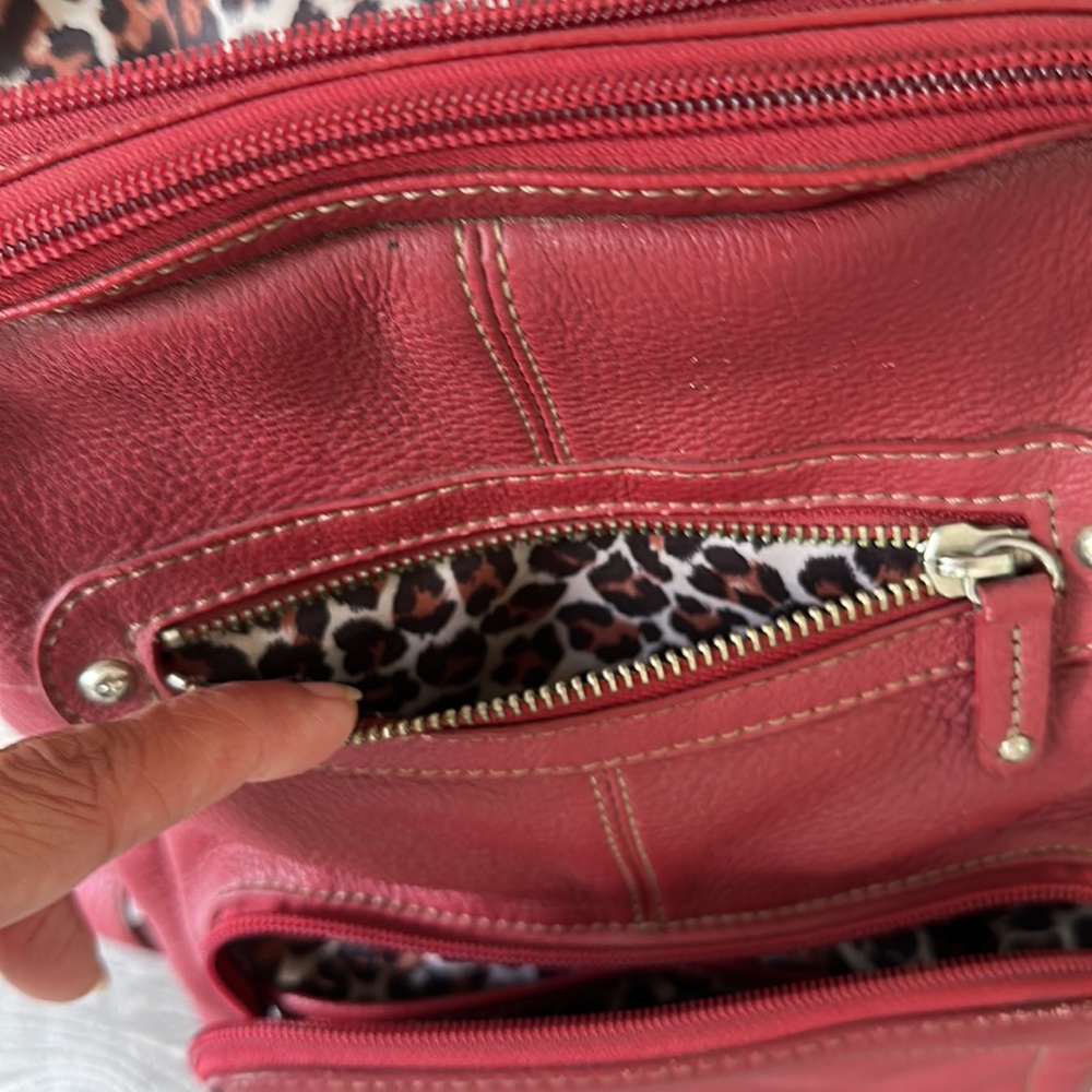Wilsons Leather Red Leather Backpack - Picture 5 of 9